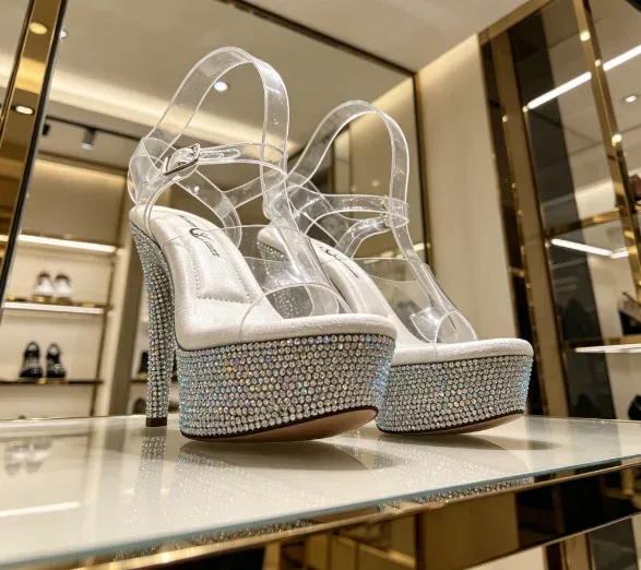 Size CBBA Bikini Fitness Contest Heels Transparent Platform Crystal Bodybuilding Stage Competition Special Shoes - Image 3