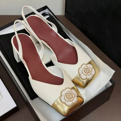 High Quality Slingback Pumps Shoes Women Heels Luxury Designer Shoes Women Women Shoes Heel Pointed Toe Pumps