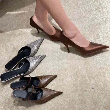 Dropshipping Products 2024 Chaussures Pour Femmes High End Women's Leather Shoes High Heels Shoes for Women