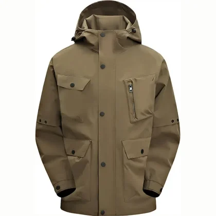 Printed Outdoor Waterproof and Windproof Puffer Jacket Removable Liner Warm Winter Unisex Down Jacket