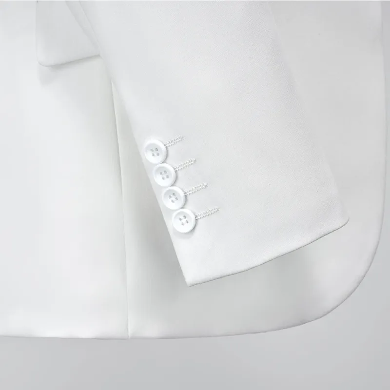 Made Formal Dresses White Shawl Lapel Men Suit 3 Piece Set Men Wedding Suits Groom Wedding Tuxedo Suit for Men - Image 4