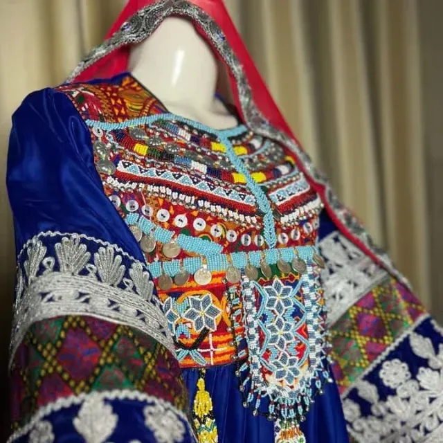 Handmade Afghan Vintage Banjara Dresses 2 Set Traditional Kochi Embroidered Outfits Ethnic Tribal Wear for Women Family Pack - Image 3