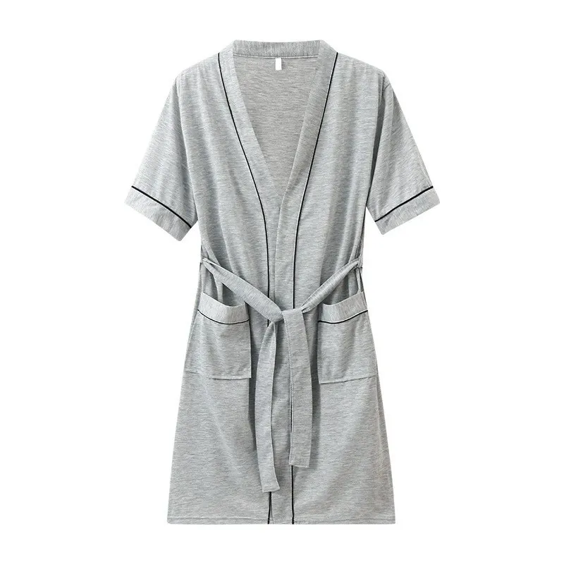 Unisex Men Women's Sleepwear Waffle Bathrobes With Embroidery Logo Woman Hotel Lightweight Waffle Bath Robe - Image 3