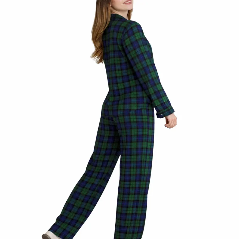 Women Plaid Pajama Set Long Sleeve Button Up Comfortable Nightwear Sleepwear Comfortable Fit Cozy Style Sleep Set for Men - Image 3