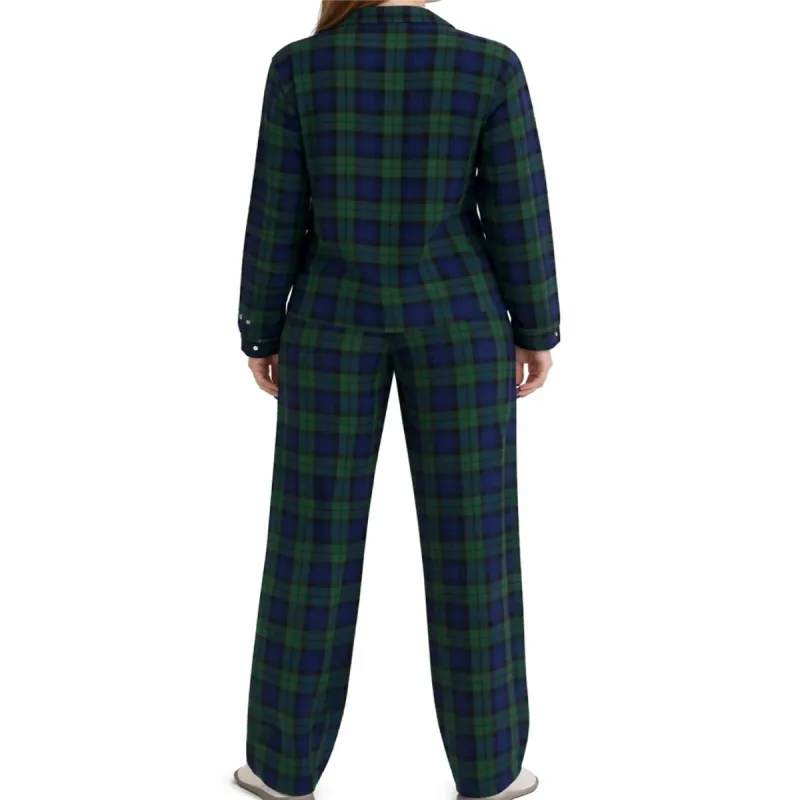 Women Plaid Pajama Set Long Sleeve Button Up Comfortable Nightwear Sleepwear Comfortable Fit Cozy Style Sleep Set for Men - Image 4