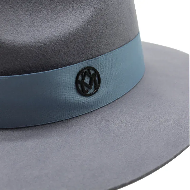 Fedora Hats for Men Women 100% Australian Wool Felt Hat Vintage Wide Brim Western Sun Hat with Rope - Image 4