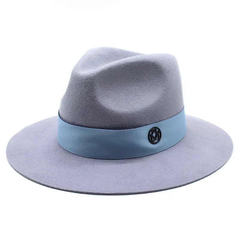 Fedora Hats for Men Women 100% Australian Wool Felt Hat Vintage Wide Brim Western Sun Hat with Rope - Image 5