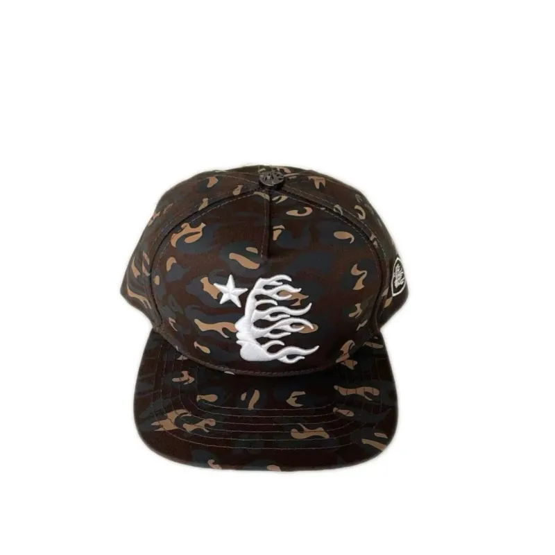 Hellstar Studio Rhinestone-Embroidered Cotton 6-Panel Baseball Cap | Mens/Womens Unisex Sports Hip-Hop Adjustable Snapback - Image 5