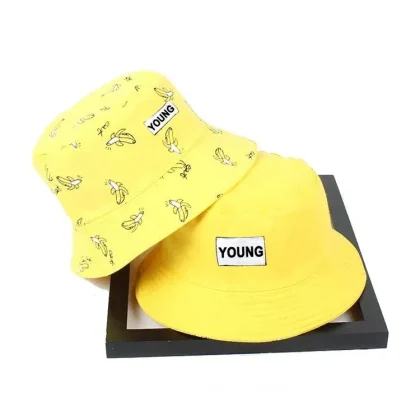 New Unisex Fashion Cap Women's Panama Hats Summer Cotton Bucket Hats Female Men Boy Beach AB Side Reversible Bucket Hat