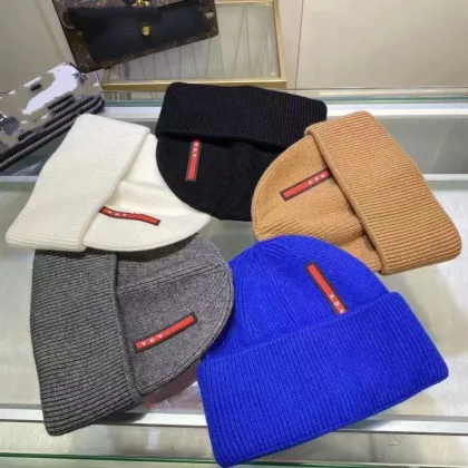 Autumn Winter Wool Knitted Beanie Hat for Men Women Joker Style Warm Ski Outdoor Sports Hat Beach Digital Men Women's Hat