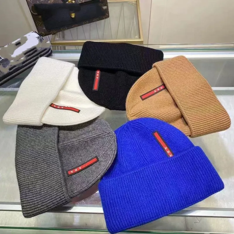 Autumn Winter Wool Knitted Beanie Hat for Men Women Joker Style Warm Ski Outdoor Sports Hat Beach Digital Men Women's Hat