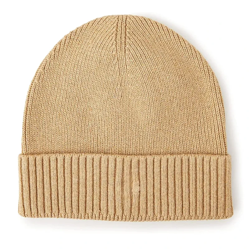 High Quality Wool Ribbed Beanie Hat Logo Winter Knitted Cap for Men Women Warm Outdoor Knit Beanie Hat