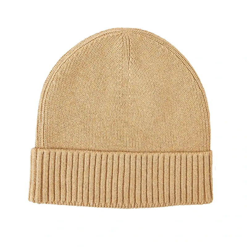 High Quality Wool Ribbed Beanie Hat Logo Winter Knitted Cap for Men Women Warm Outdoor Knit Beanie Hat - Image 4