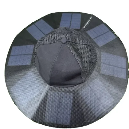 15W Solar-powered Foldable Solar-powered Sun Hat Foldable Solar Hat Solar-powered Hat Solar-powered Sunshade