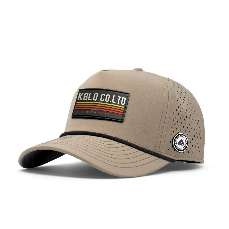 High Quality Laser Cut Hole Water-Resistant Breathable Fashion Canvas Baseball Caps Unisex 5 Panel Performance Cycling Golf - Image 2