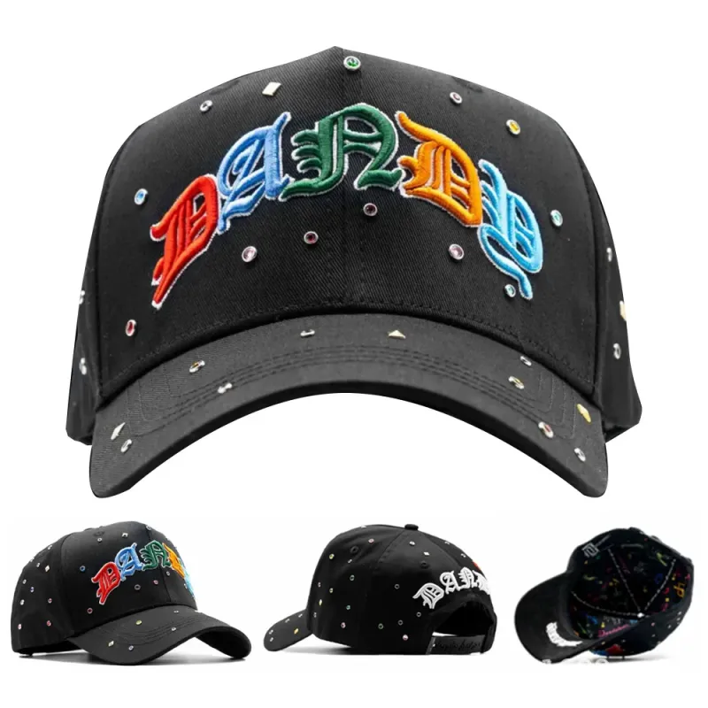 New Arrival SCREAM 5 Panel Vintage Baseball Cap High Quality Original Barbas Hats with Chrome Beads Gorras for Men and Women - Image 3