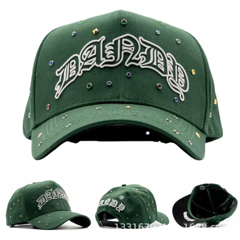 New Arrival SCREAM 5 Panel Vintage Baseball Cap High Quality Original Barbas Hats with Chrome Beads Gorras for Men and Women - Image 4