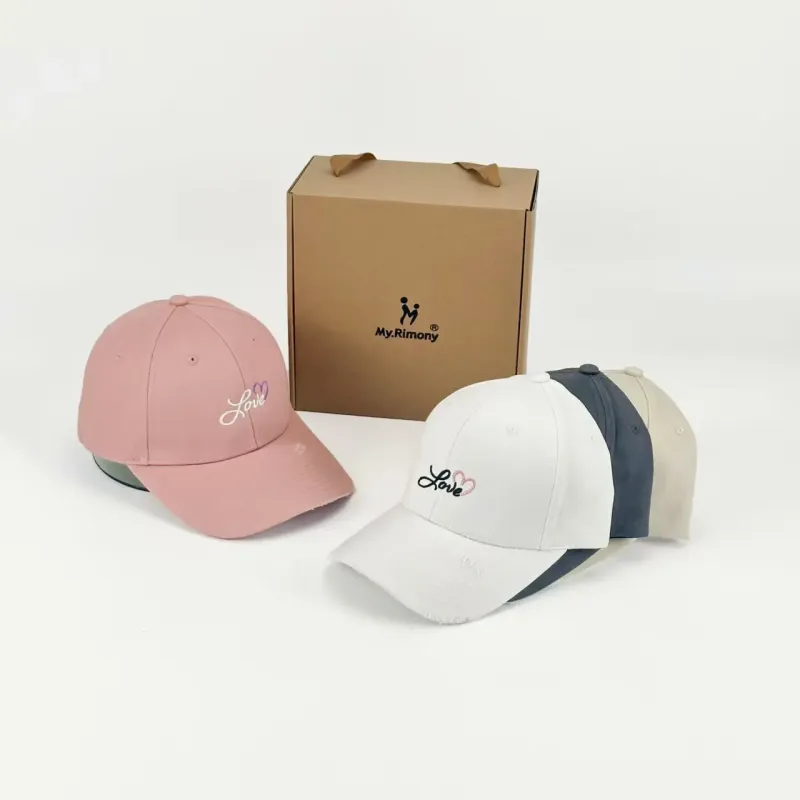 Manufacturers High Quality Cotton Baseball Caps for Men Women Casual 6 Panel Golf Caps Romantic Love Embroidered Hat for Gift - Image 2