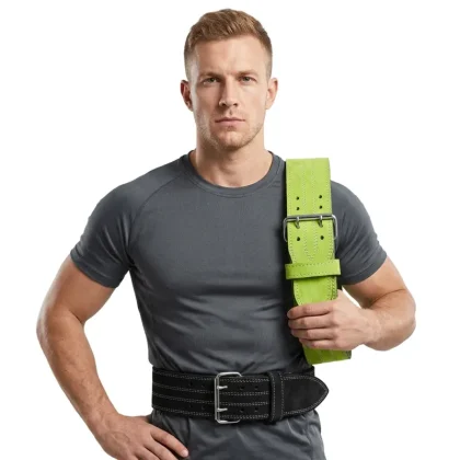 Logo Color Strong Straight Heavy Duty Cowhide Non-Slip Adjustable Weightlifting Belt Advanced Body Building