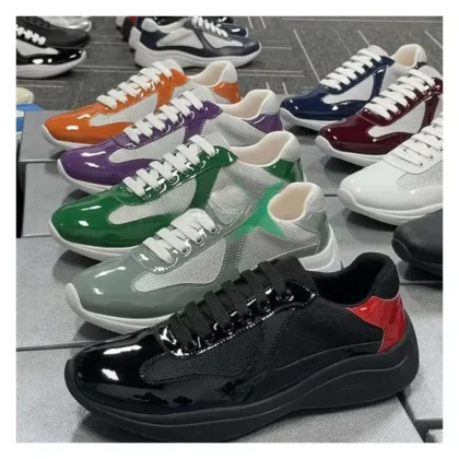 Luxury Designer Fashion White Genuine Leather Sneakers High Quality Breathable Outdoor Walking Sport Shoes Lace-Up Fashion Trend