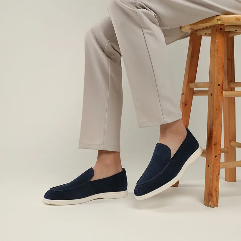 Men's Genuine Hand-Made Cow Leather Casual Shoes High Quality Suede Loafers Shoes for Men - Image 4