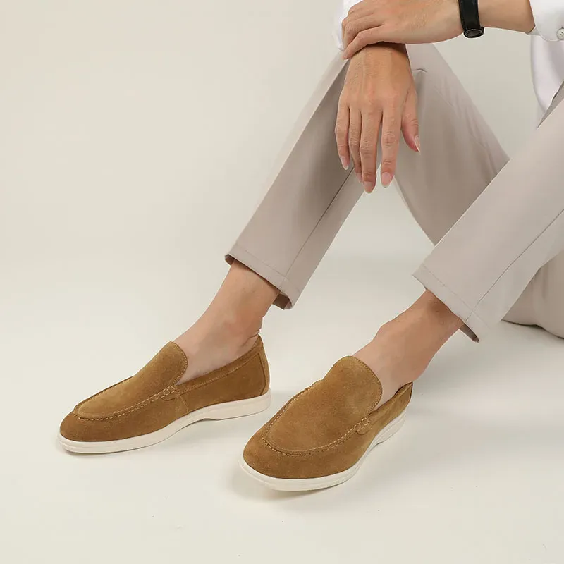 Men's Genuine Hand-Made Cow Leather Casual Shoes High Quality Suede Loafers Shoes for Men - Image 5