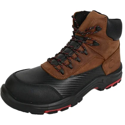ULTAC Men's Premium Nubuck & Embossed Leather Breathable AIR MESH Steel Toe Cap Slip Anti-Impact Safety Shoes