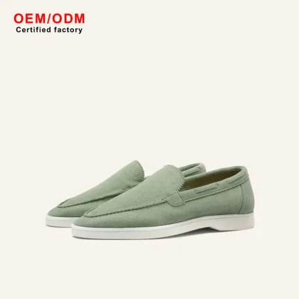 Handmade Premium Soft-Sole Loafers Genuine Leather Cashmere Breathable British Retro Style Men's Business Casual Flat Shoes