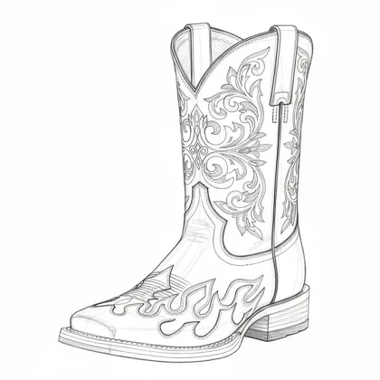 Xinzirain Vintage Embroidery Genuine Leather Embossed Square Toe Pull Loop Western Cowgirl Cowboy Boots
