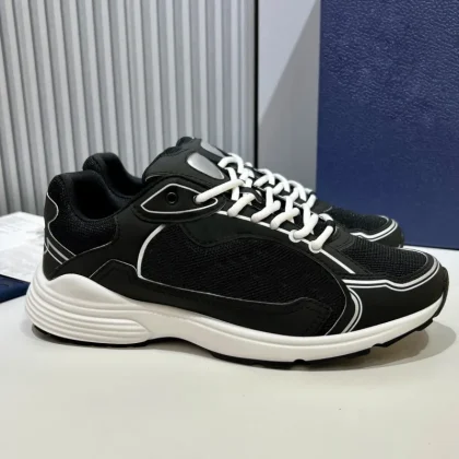 Luxury Designer Shoes Men's Casual Sneakers Genuine Leather Breathable Mesh Walking Style Shoes 30 Chunky Sneakers Daily Outfits