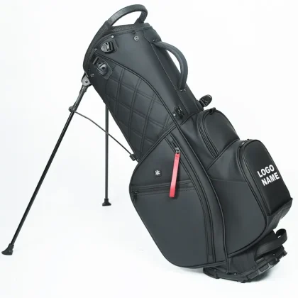 ASL Waterproof PU Leather Full Length Dividers Golf Stand Clubs Bag Full Logo for Men Premium Golf Bag