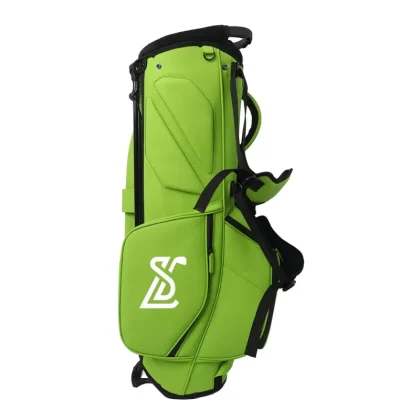 Green Color Premium PU leather Portable Golf Bag Durable Golf Stand Bag