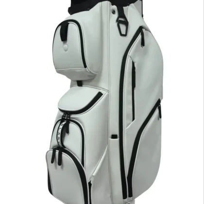 Luxury Men's Premium Golf Bag PU Leather 14 Way Divider Waterproof and Lightweight Portable with Personalized Logo