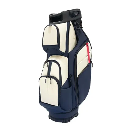 CS 2026 PU Leather Golf Bag Light-Weight 14 Ways Waterproof Premium Golf Cart Bag With Logo for Women Men