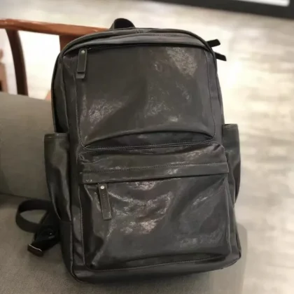Premium Top Grain Vegetable Tanned Leather Backpack Fits 15 Inch Laptop Multi Pocket Corporate Commute Daypack Factory
