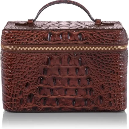 Premium Quality Unisex Leather Makeup Pouch with Zipper Closure & Logo Fashion Cosmetic Organizer Bags & Cases