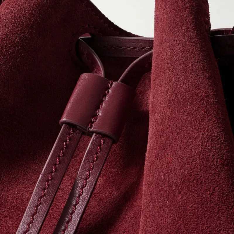 Premium Quality Genuine Leather Fashion Tote Bag Zipper Open Pouch Large Capacity Burgundy Shoulder Handbag Office Daily Use - Image 3