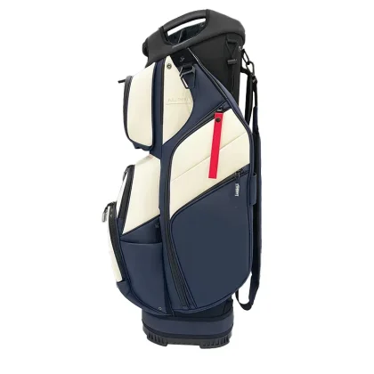 Factory PU Leather Golf Cart Bag - 14-Way Divider Waterproof, Premium Grade, Material & Logo