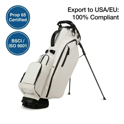 White Luxury Men Golf Club Bag Golf Stand Bag Green Lightweight Waterproof Leather Vessell Golf Bag Men Women