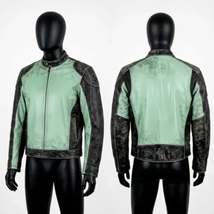 Carbon Look Racing Leather Jacket Graphic Biker Moto Coat Men Advanced Protection Motorbike Rider Gear Sportswear