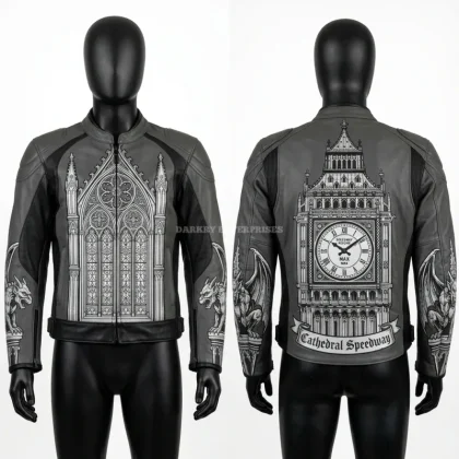 Advanced Tech Racing Leather Jacket Ergonomic Fit Graphics Men Protective Motorbike Gear Professional Track Rider Suit