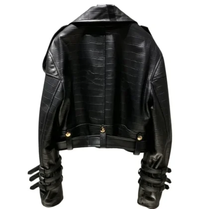 Unisex Elegant Pattern Leather Jacket Premium High Quality Stylish Outerwear Trendy Durable Comfortable Jacket