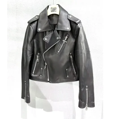 2023 New Design High Quality Real Leather Jacket Women's Genuine Leather Coat