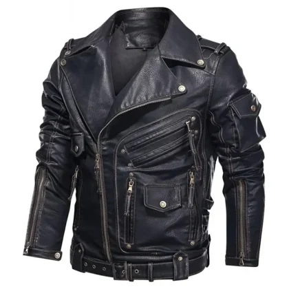 New Arrival Winter Jacket Genuine Leather Motorcycle Jacket Windproof Feature Plus Size Racing Biker Outerwear for Adults