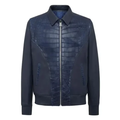 Premium Men for Leather Jacket High Quality Fashion Wear Comfortable Durable Winter Street Style Breathable Front Logo