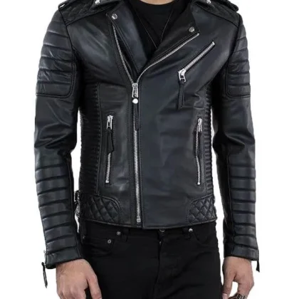 Real Lambskin Leather Moto Jacket: Embrace Urban Edge