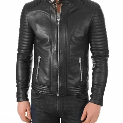 Matrix Black Leather Biker Jacket