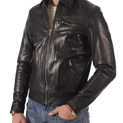 Black Leather Jacket Confident Ride