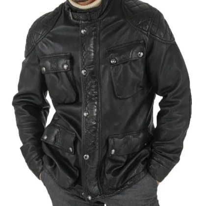 Nemesis Black Leather 3/4 Length Jacket