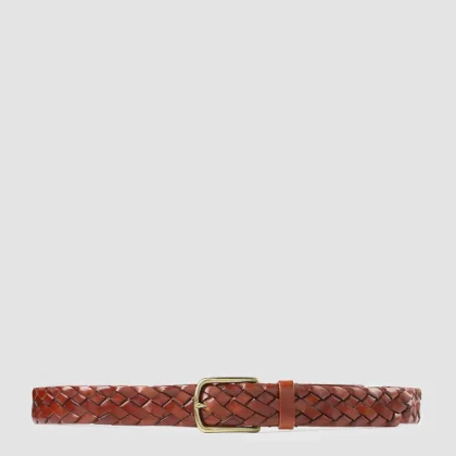 OC STRIP 21 - Tan Woven Leather Belt